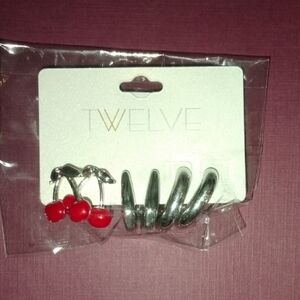 Twelve by Twelve Silver and Red Cuff Links